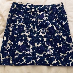 Floral print high waist mini skirt